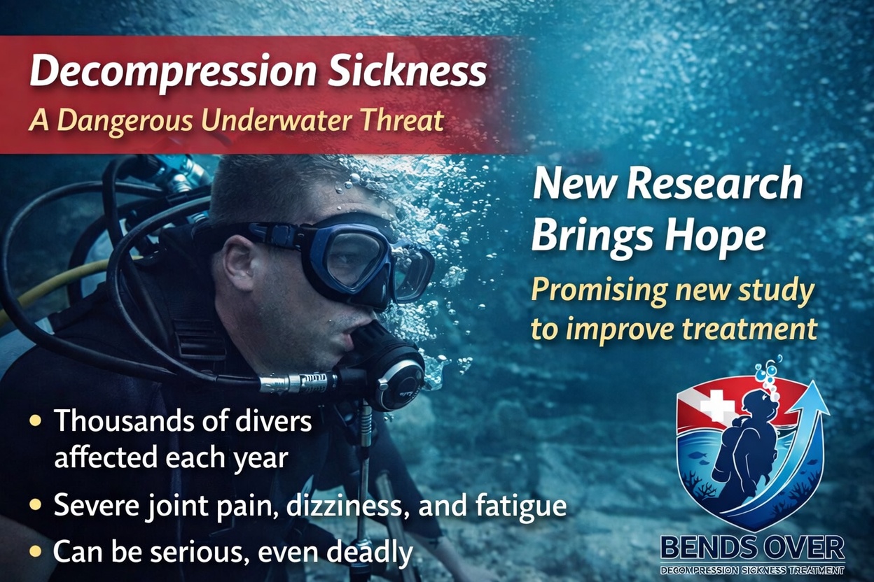 Decompression sickness treatment potential the bends
